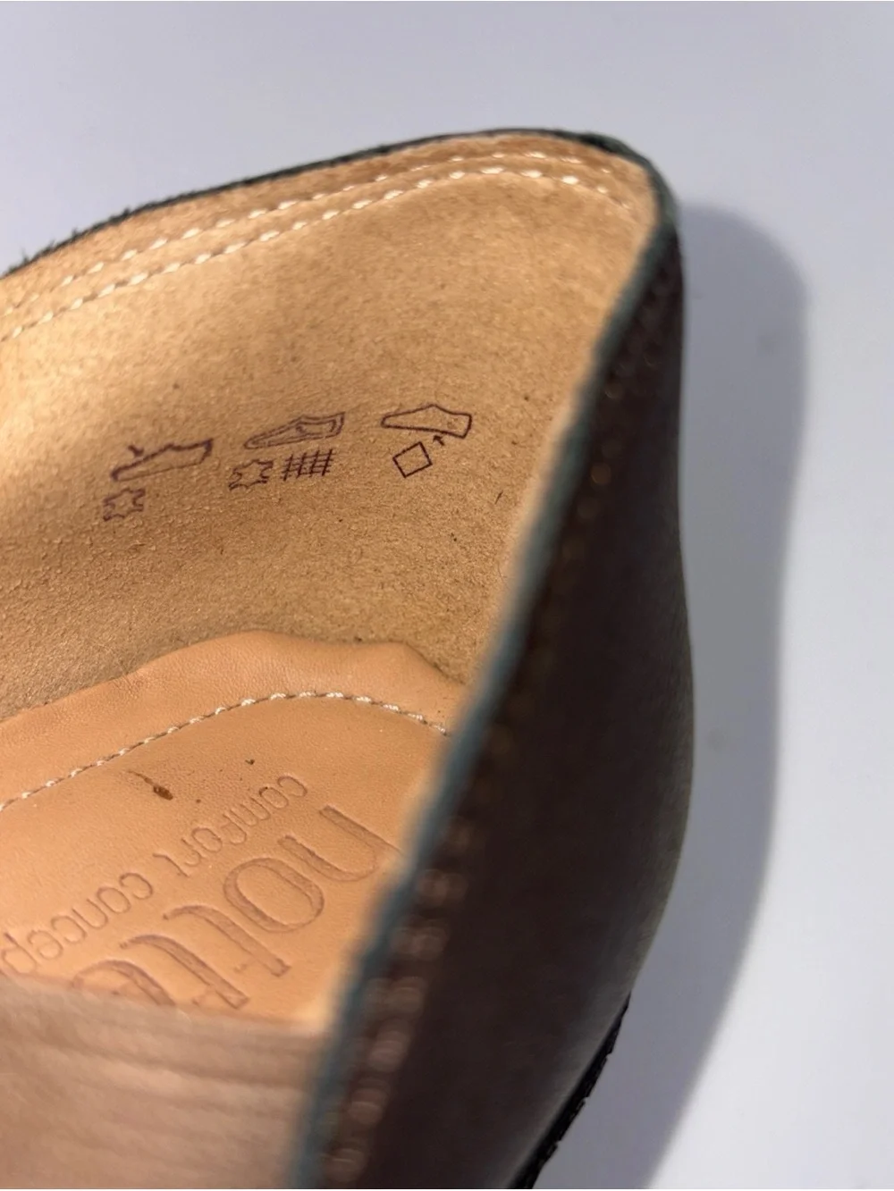 Hotter Shoes Women Sz 8 Casual Slip Ons Flats Metallic Bronze Leather Comfort